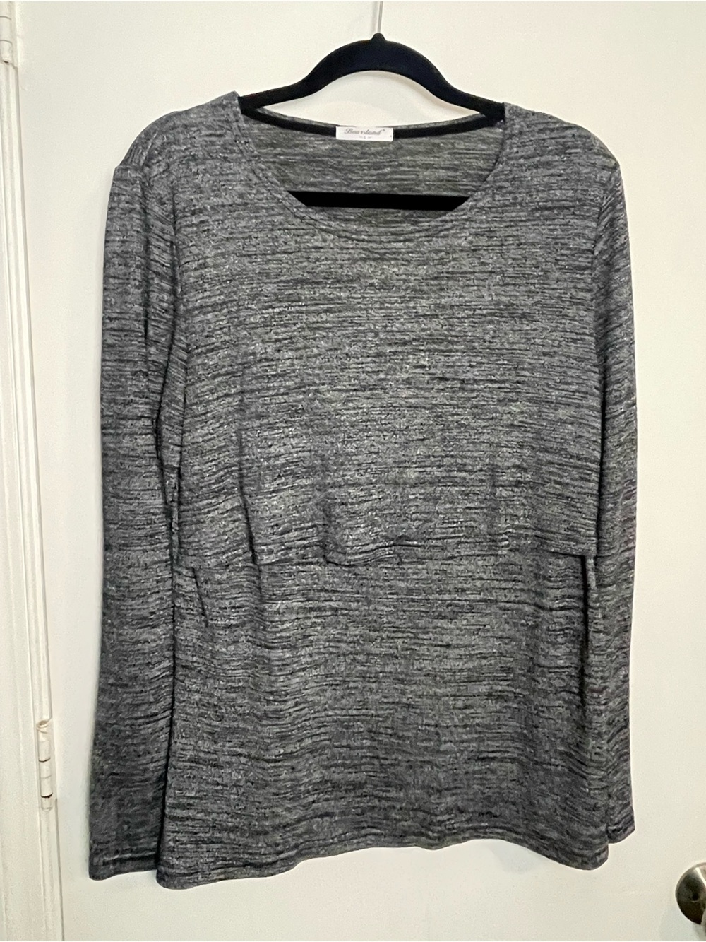 Bearsland Gray Marled Long Sleeve Top